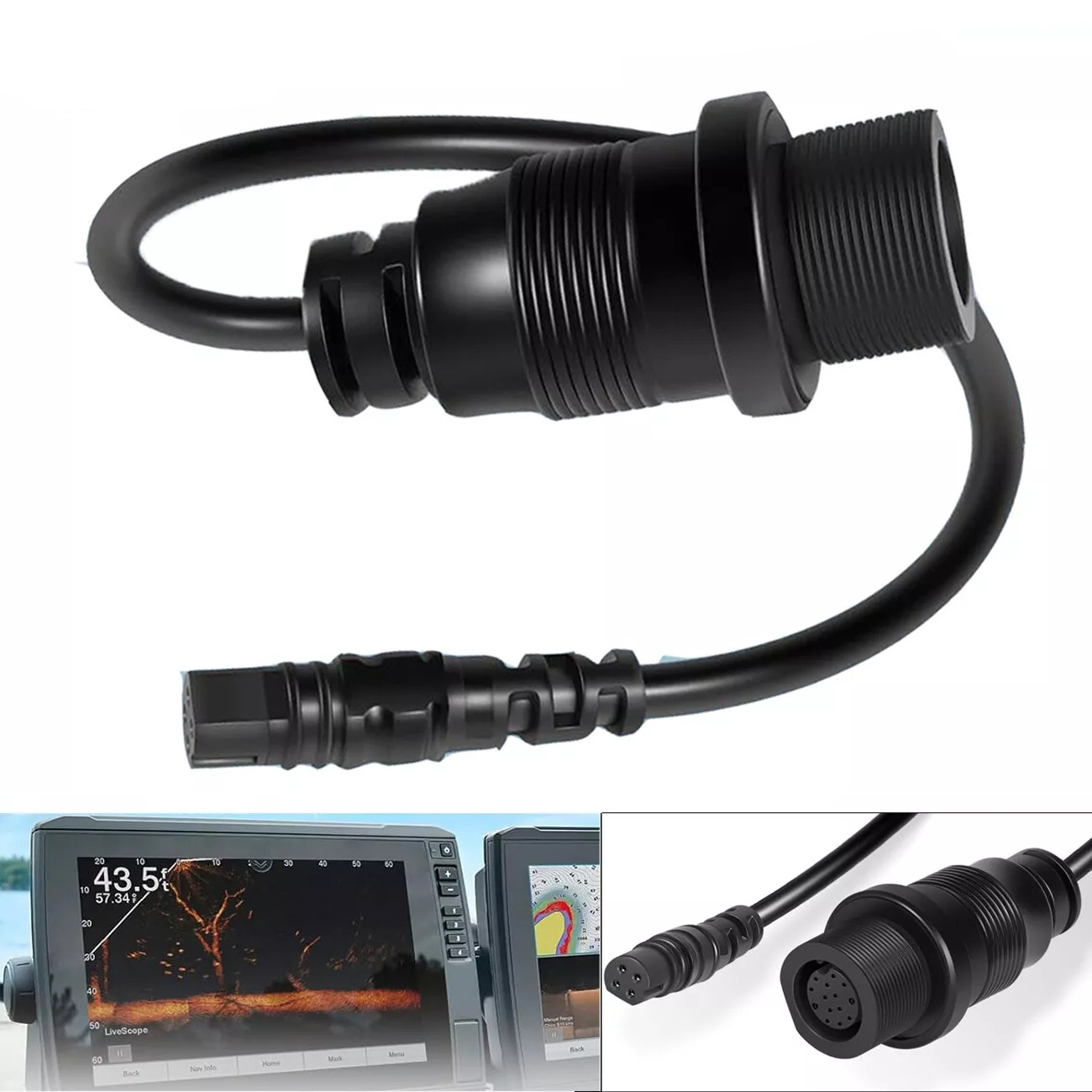 Fish Finder - 1852081 MKR-DSC-12 Cavo adattatore a 4