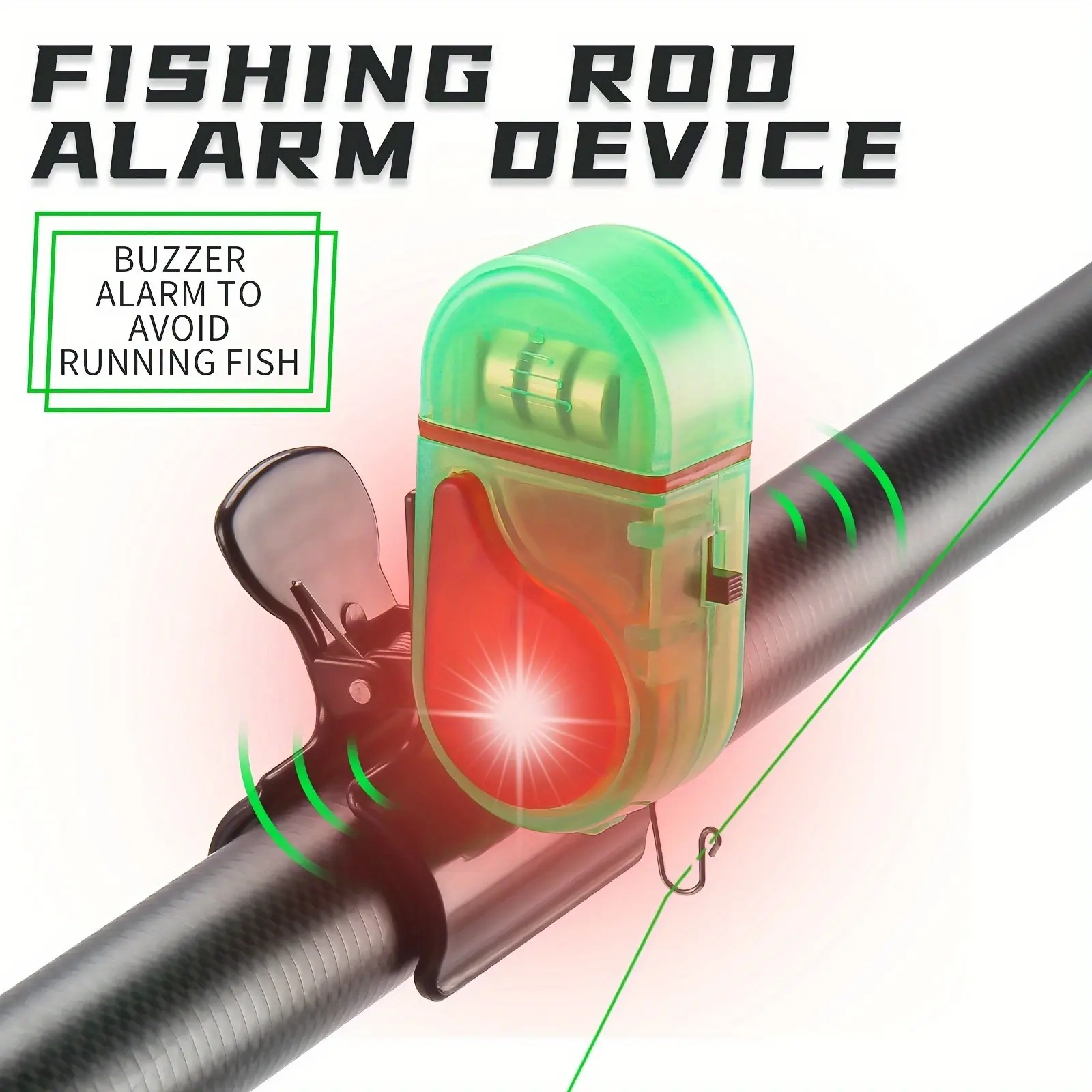 Fish Alarm - 2 Allarmi LED per la Pesca,