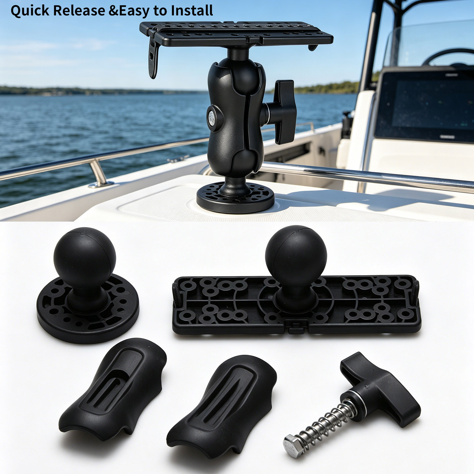 360 °   Supporto regolabile pe - Fish Finder Mount recensione e prezzo