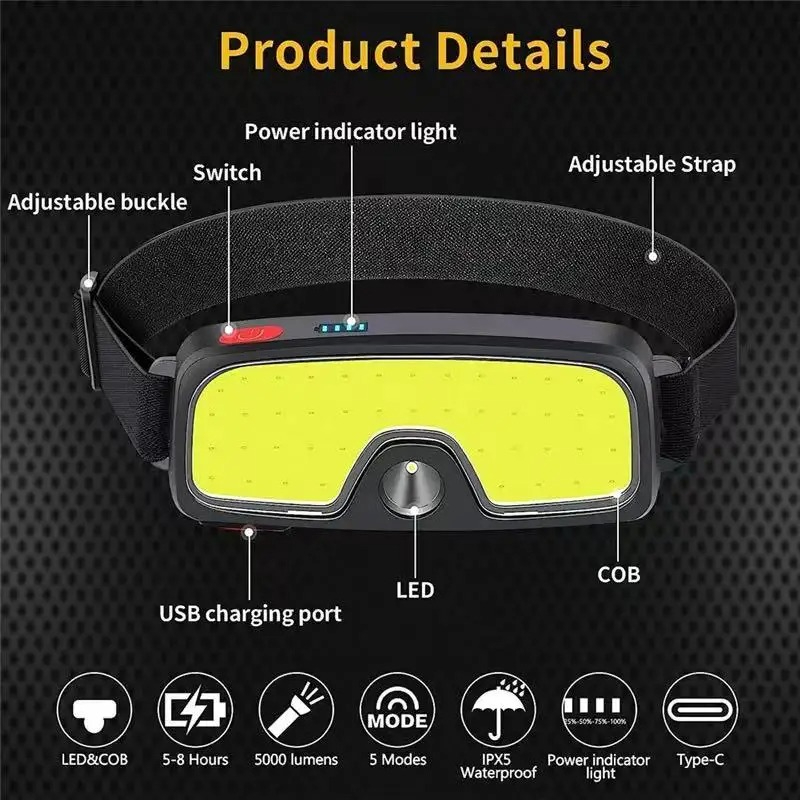 Potente lampada frontale COB r - Fish Finder Battery recensione e prezzo